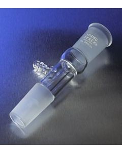 Corning Pyrex Distilling Suction Tube Adapter With 24/40 Standard Taper Inner And Outer Joints