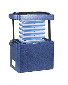 Antylia Argos PolarSafe® Transport Box 10 L with Two 4°C End-Caps and Four 4°C Frames
