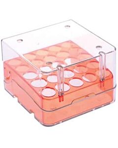 Antylia Argos Magne-Box™ Magnetic Polycarbonate Cryo-Boxes, 25-Place, Orange, 3 x 3 x 2 1/16"; 8/PK