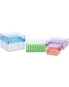 Antylia Argos Magne-Box™ Magnetic Polycarbonate Cryo-Boxes, 81-Place, Assorted (Purple, Green, Blue, Orange), 5 1/4 x 5 1/4 x 2 1/16"; 4/PK