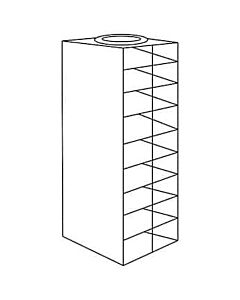 Antylia ArgosVertical/Chest Aluminum Rack for Standard 2" Boxes, 9 box capacity