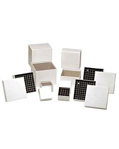 Antylia Argos PolarSafe® Cardboard Freezer Box, Plain White, 5-1/4" x 5-1/4" x 2", No Drain Holes; without Divider