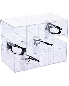 Antylia ArgosACH12 CleanCut™ Acrylic Safety Glasses Holder, 12-Unit, 12.25 x 6.75 x 9.25"