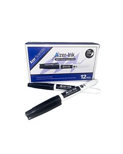Azer Scientific Ink Marking Pen, Black, Chemically Resistant Markers, 12/Bx