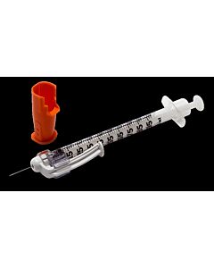 BD 1 mL BD SafetyGlide™ Tuberculin Syringe with 27 G x 3/8 in. Permanently Attached Needle (intradermal bevel)