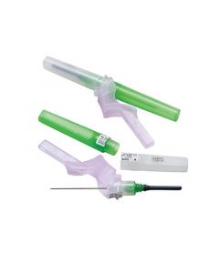 BD Vacutainer Eclipse Blood Collection Needle, 21 G x 1.25 in. green shield.