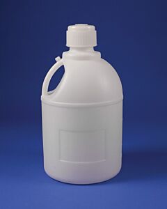 Bel-Art Polyethylene Carboy With Handle And Screw Cap; 20 Liters (5 Galllons), 83mm Closure