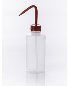 Bel-Art Narrow-Mouth 250ml (8oz) Polyethylene Wash Bottles; Red Polypropylene Cap, 28mm Closure (Pack Of 6)