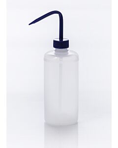 Bel-Art Narrow-Mouth 500ml (16oz) Polyethylene Wash Bottles; Blue Polypropylene Cap, 28mm Closure (Pack Of 6)