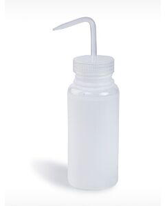 Bel-Art Wide-Mouth 500ml (16oz) Polyethylene Wash Bottles; Natural Polypropylene Cap, 53mm Closure (Pack Of 6)