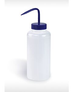 Bel-Art Wide-Mouth 1000ml (32oz) Polyethylene Wash Bottles; Blue Polypropylene Cap, 53mm Closure (Pack Of 4)