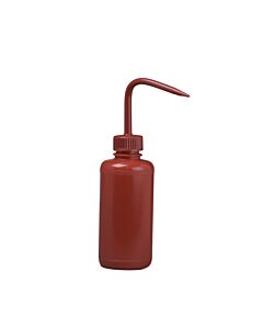 Bel-Art Red 250ml (8oz) Polyethylene Wash Bottles; Polypropylene Cap, 28mm Closure (Pack Of 6)