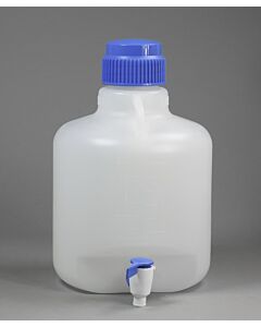 Bel-Art Autoclavable Polypropylene Carboy With Spigot; 10 Liters (2.6 Gallons)