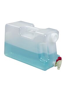 Bel-Art Polypropylene Book Bottle With Spigot; 10 Liters (2.5 Gallons), 6¹/₂ x 9¹/₂ x 14³/₄ In.