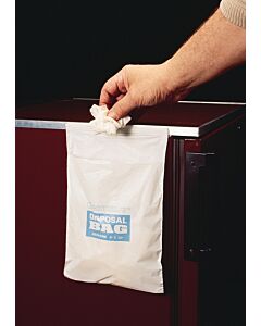 Bel-Art Cleanware Polyethylene White Self Adhesive Waste Bags; Holds 3 Lb, 1.0 Mil Thick, 8 In. W X 10 In. H (Pack Of 50)