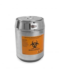 Bel-Art Benchtop Biohazard Disposal Can With Motion Sensor Lid; 1.5l Capacity, Stainless Steel