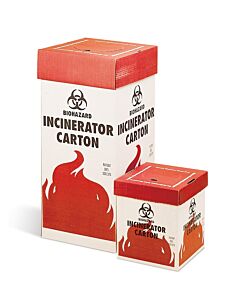 Bel-Art Cardboard Biohazard Incinerator Cartons; 12 X 12 X 27 In., Floor Model (Pack Of 6)