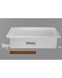 Bel-Art General Purpose Polyethylene Tray With Faucet; 17½ X 23½ X 6 In.