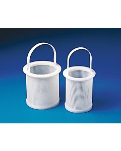 Bel-Art Polyethylene Straining Basket; 4 In. O.D., 3⅜ In. I.D., 5 In. Height