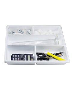 Bel-Art Lab Drawer 5 Compartment Tray; 4 Short 1 Long, 14 X 17½ X 2¼ In.
