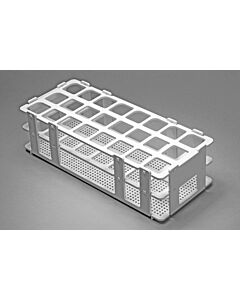Bel-Art No-Wire Test Tube Rack; For 20-25mm Tubes, 24 Places, White