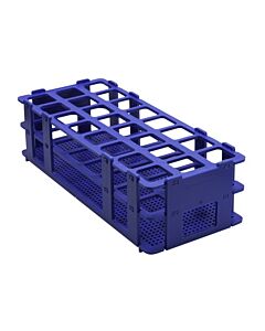 Bel-Art No-Wire Test Tube Rack; For 20-25mm Tubes, 24 Places, Blue
