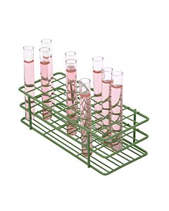 Bel-Art Poxygrid Test Tube Rack; For 13-16mm Tubes, 40 Places, Green