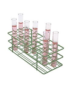 Bel-Art Poxygrid Test Tube Rack; For 16-20mm Tubes, 40 Places, Green