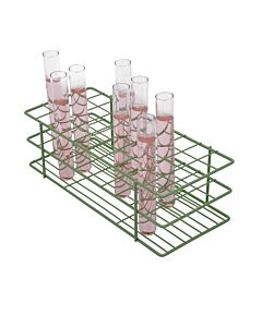 Bel-Art Poxygrid Test Tube Rack; For 20-25mm Tubes, 40 Places, Green