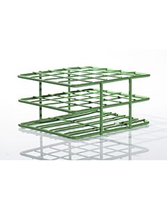 Bel-Art Poxygrid “Half-Size” Test Tube Rack; For 16-20mm Tubes, 20 Places, Green