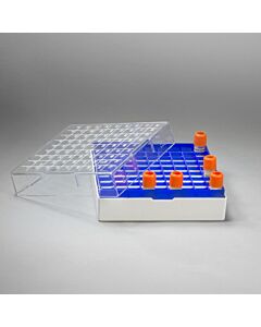 Bel-Art Proculture Cryogenic Vial Storage Box; 81 Places, For 1.2-2.0ml Vials (Pack Of 4)