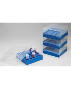 Bel-Art Polypropylene Freezer Box; For 5ml/13-16mm Conical Centrifuge Tubes, 25 Places (Pack Of 4)