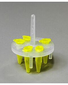 Bel-Art Proculture Round Microcentrifuge Floating Bubble Rack; For 1.5ml Tubes, 8 Places, Fits In 400ml Beakers