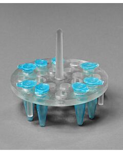 Bel-Art Proculture Round Microcentrifuge Floating Bubble Rack; For 1.5ml Tubes, 20 Places, Fits In 1000ml Beakers