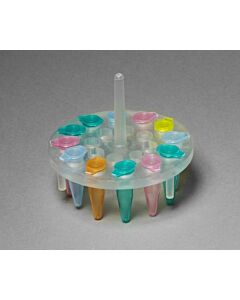 Bel-Art Proculture Round Microcentrifuge Floating Bubble Rack; For 0.5ml Tubes, 20 Places, Fits In 1000ml Beakers