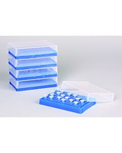 Bel-Art Pcr Rack; For 0.2ml Tubes, 96 Places, Fluorescent Blue (Pack Of 5)