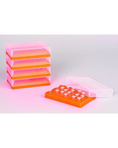 Bel-Art Pcr Rack; For 0.2ml Tubes, 96 Places, Fluorescent Orange (Pack Of 5)