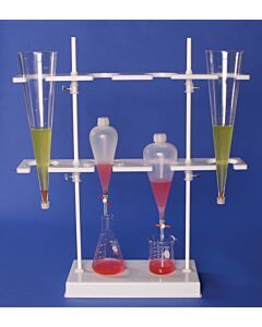 Bel-Art Polyethylene Imhoff Cone And Separatory Funnel Rack; 8.5 X 26 X 29 In.