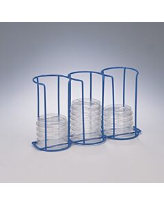 Bel-Art Poxygrid 60mm Contact Plate/Petri Dish Rack; 3¼ X 9⅝ X 5½ In., 30 Places