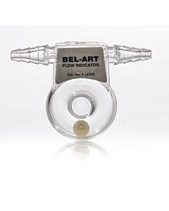 Bel-Art Clear Polycarbonate Flow Indicator; 3 X 2¼ In., For ¼ To ⅜ In. I.D. Tubing