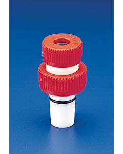 Bel-Art Safe-Lab Joint Tubing Adapter For 24/40 Tapered Joints; 10mm Hole Opening, Ptfe
