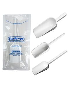 Bel-Art Sterileware Double Bagged Sterile Sampling Scoops; 60ml (2oz), White