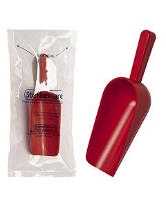 Bel-Art Sterileware Sterile Sampling Scoop; 250ml (8oz), Red, Plastic, Individually Wrapped (Pack Of 10)