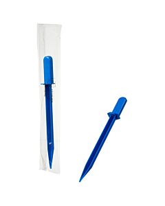 Bel-Art Sterileware Cupped Powder Spatulas; 25cm, Blue, Individually Wrapped (Pack Of 100)