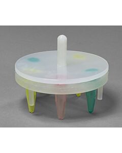 Bel-Art Round Microcentrifuge Floating Bubble Rack With Hold-Down Disk; For 1.5ml Tubes, 20 Places, Fits 1000ml Beaker