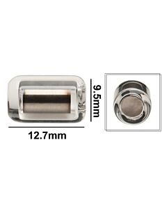 Bel-Art Pyrex Magnetic Stirring Bar; Glass Encapsulated, 12.7 X 9.5mm