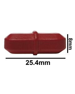 Bel-Art Spinbar Teflon Octagon Magnetic Stirring Bar; 25.4 X 8mm, Red