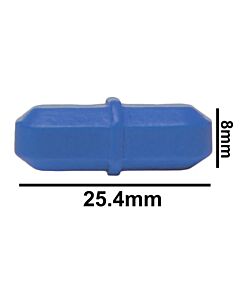 Bel-Art Spinbar Teflon Octagon Magnetic Stirring Bar; 25.4 X 8mm, Blue