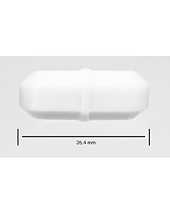 Bel-Art Spinbar Teflon Octagon Magnetic Stirring Bar; 25.4 X 9.5mm, White