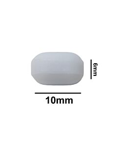 Bel-Art Spinbar Teflon Polygon Magnetic Stirring Bar; 10 X 6mm, White, Without Pivot Ring